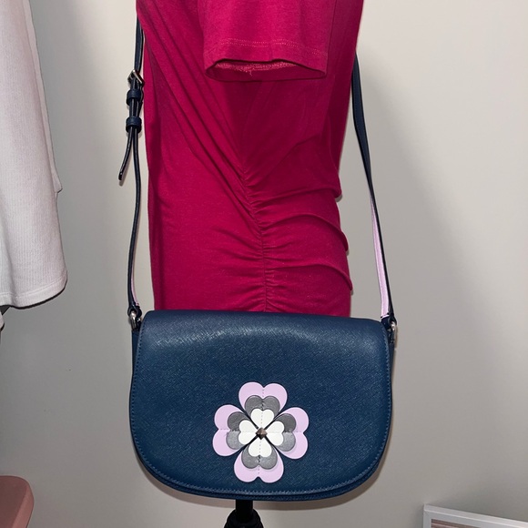 kate spade Handbags - Kate Spade REILEY SPADE FLOWER APPLIQUE FLAP CROSSBODY